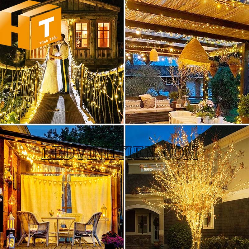Đèn led dây 5v ánh sáng vàng chống nước dùng ngoài trời và trong nhà