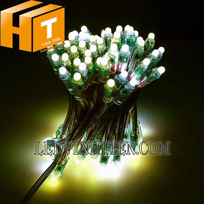 bóng led đúc f7 đế 12mm đầu trong màu vàng nắng chiết khấu cao