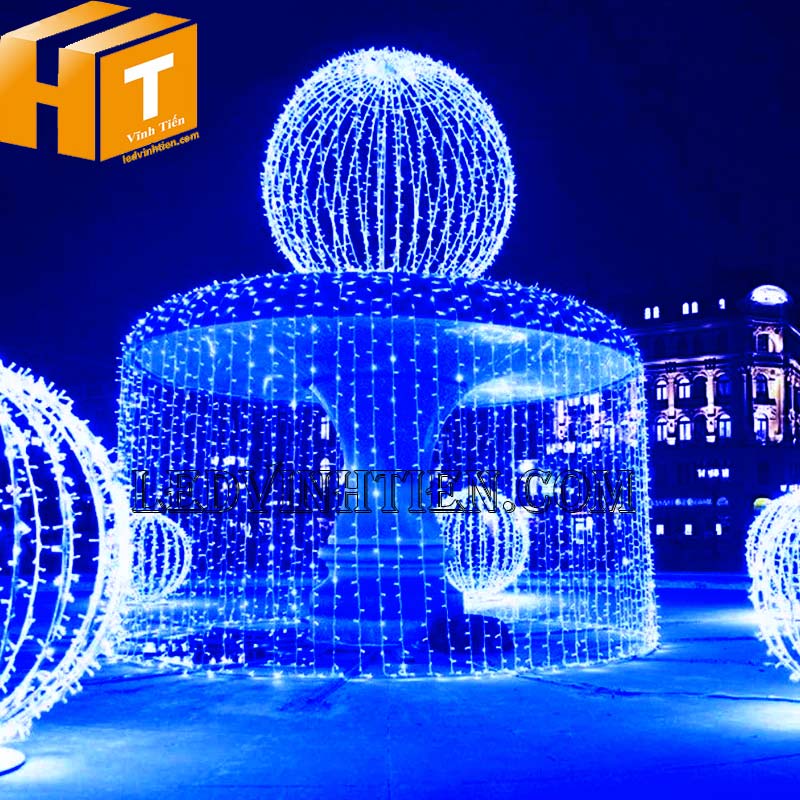 Đèn led dây 5v màu xanh dương dùng để trang trí ngoài trời