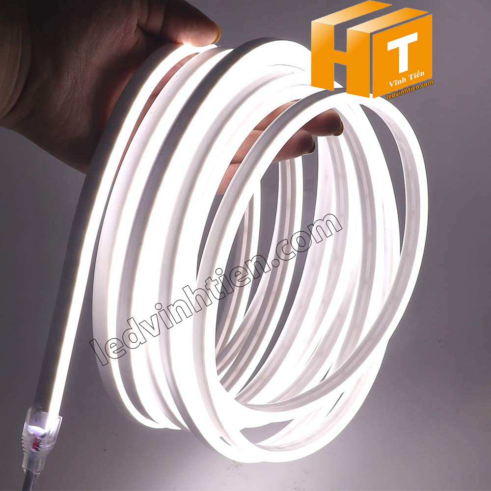 Dây đèn LED Neon viền mềm, đa năng, 12v, Đèn led ống Flex 12V chiều dài 5m, 50m, ánh sáng màu trắng, Đèn led dây Flex Neon 12VLed dây Flex Neon 12v uốn chữ cao cấp chất lượng giá tốt, Dùng chiếu sáng linh hoạt cho Gia Đình, Cửa Hàng, Quán Bar, KTV, Câu Lạc Bộ, Nhà Hàng, Siêu Thị, tủ kệ trưng bày, tủ quần áo, chử, biển hiệu, chạy viền chữ, Logo, Hộp Đèn, dùng chiếu sáng ngoài trời, sản phẩm loại tốt, giá rẻ, chất lượng, tiết kiệm điện, chính hãng ledvinhtien.com