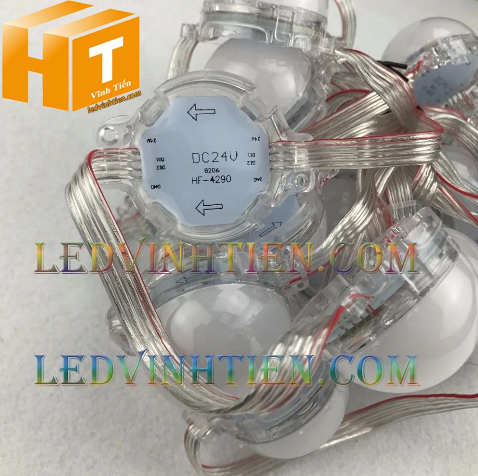 Led bát 50mm full màu SM IC 16703, led hắt chiếu điểm, led module 50MM, siêu sáng điện DC12v, giá rẻ, ledvinhtien.com