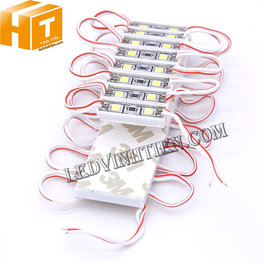 Led module 2 bóng 12V 2835 màu đỏ loại tốt, giá rẻ, siêu sáng, samsung dùng hắt chử quảng cáo