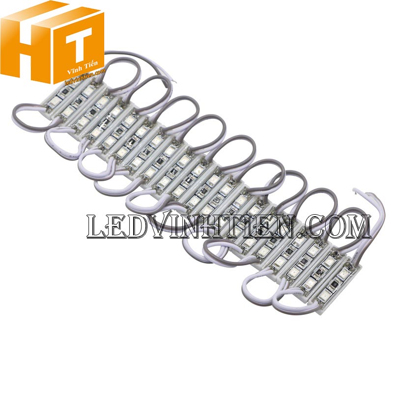 Led module 2 bóng 12V 2835 màu đỏ loại tốt, giá rẻ, siêu sáng, samsung dùng hắt chử quảng cáo