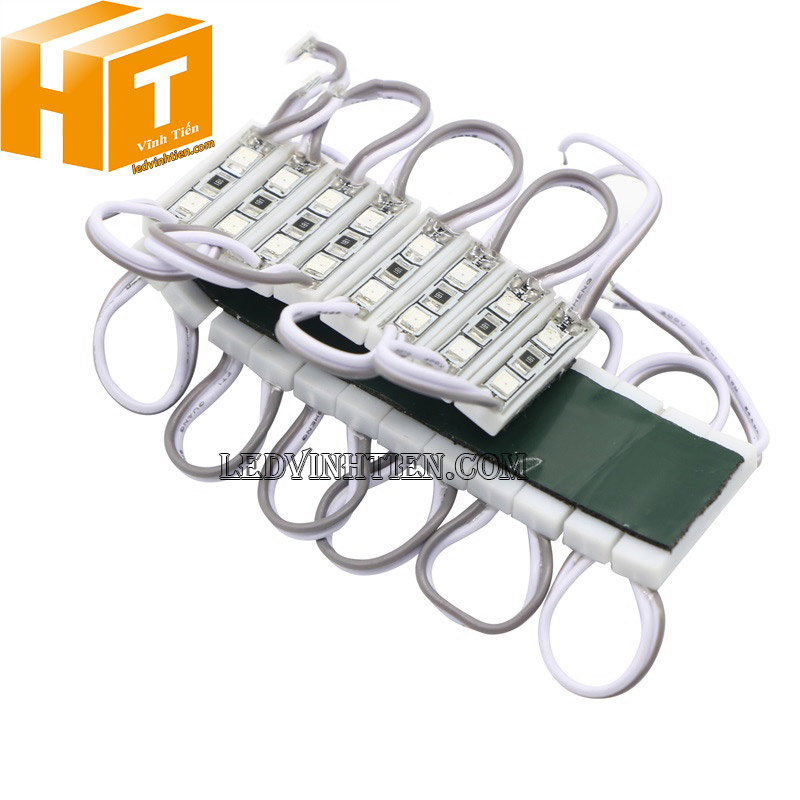 Led module 12V 2835 2 bóng màu đỏ, loại tốt, giá rẻ, Ledvinhtien.com