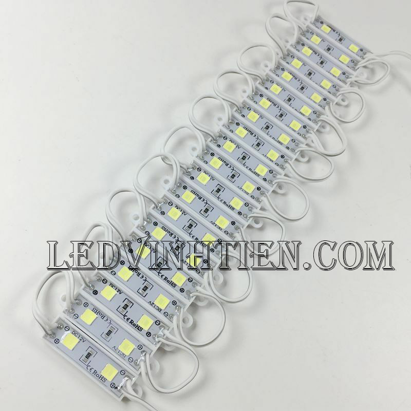 Led module 12V 2835 2 bóng màu đỏ, loại tốt, giá rẻ, Ledvinhtien.com