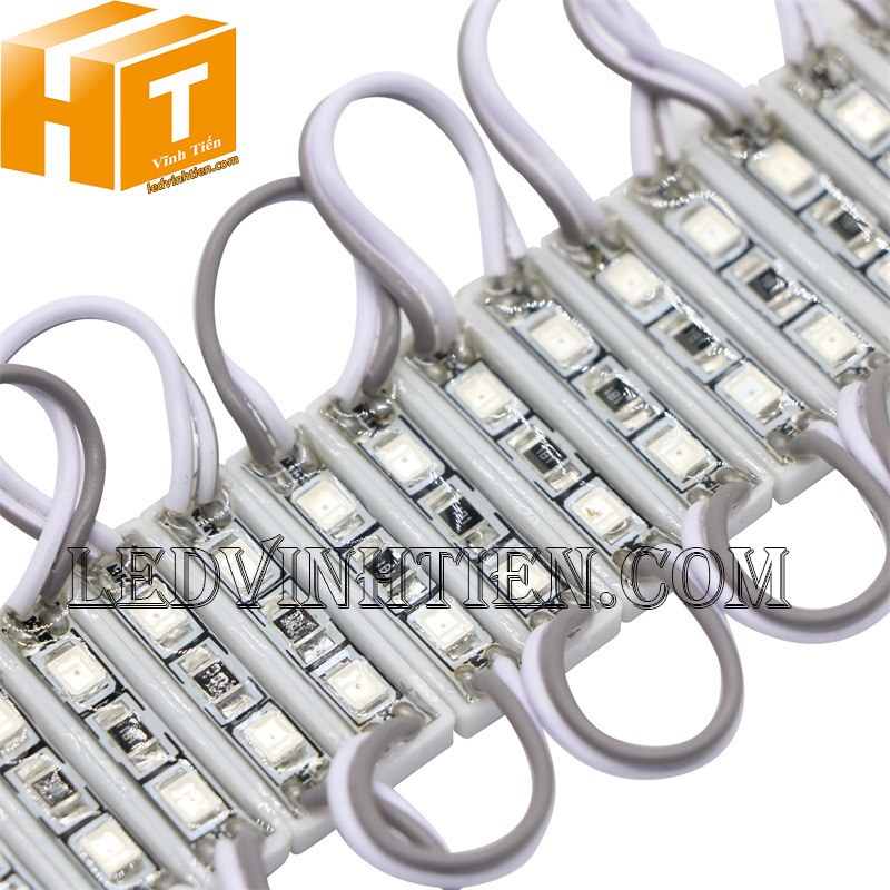 Led module 12V 2835 2 bóng màu đỏ, loại tốt, giá rẻ, Ledvinhtien.com