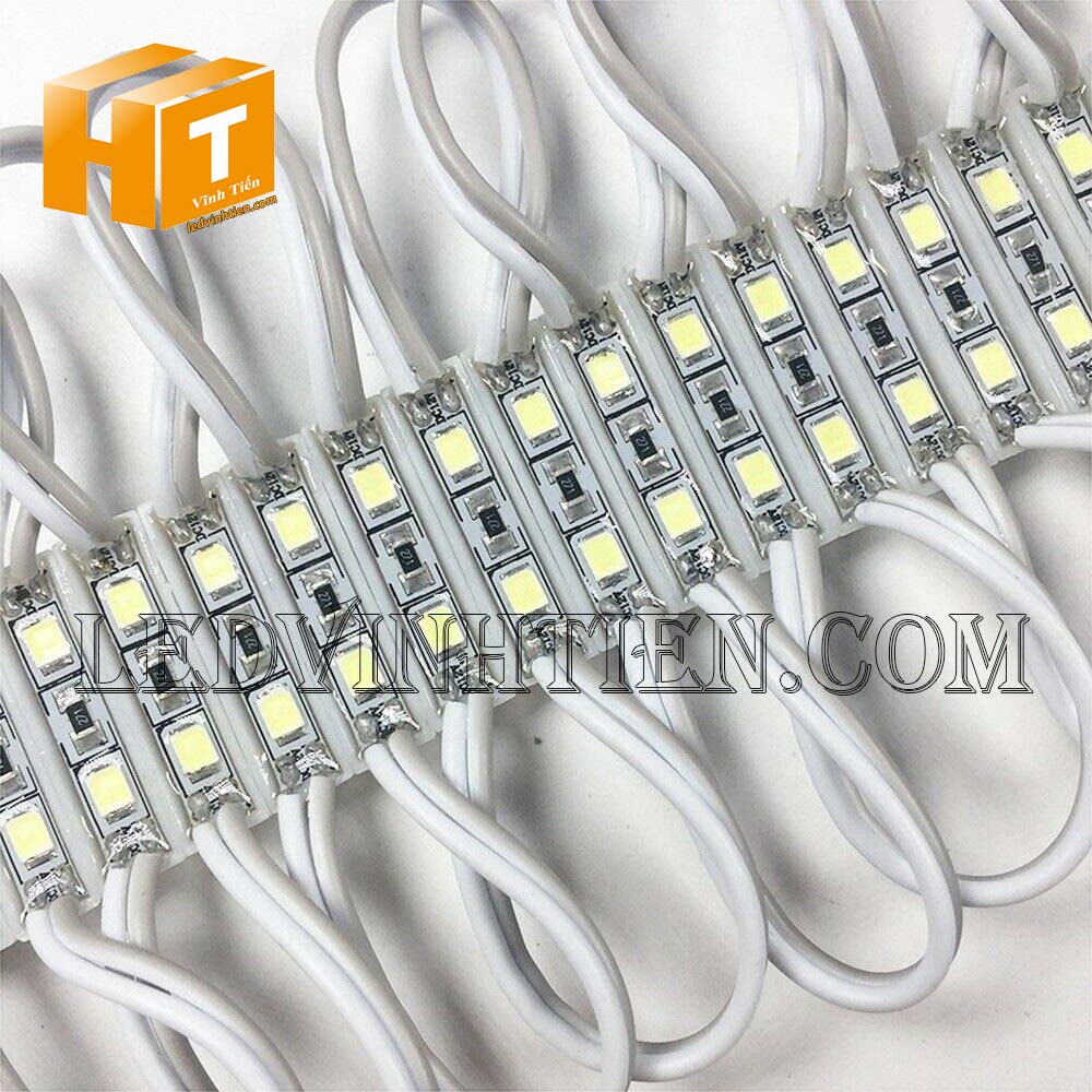 Led module 2 bóng 12V 2835 màu trắng loại tốt, giá rẻ, siêu sáng, samsung dùng hắt chử quảng cáo