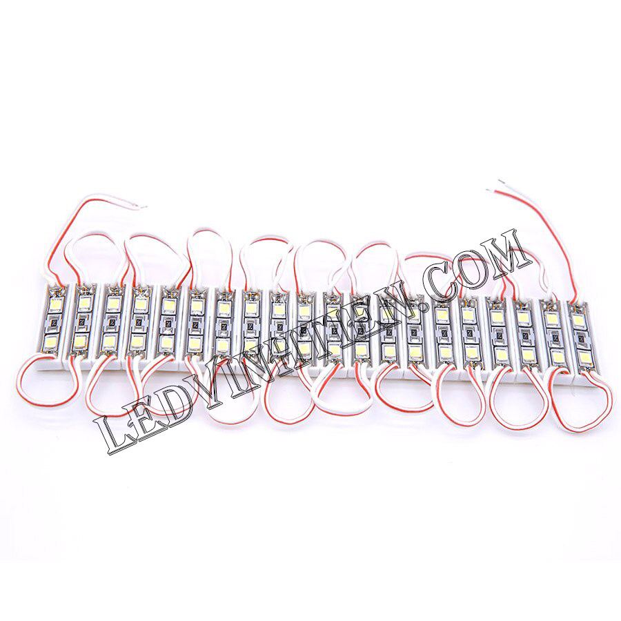 Led module 12V 2835 2 bóng xanh dương, loại tốt, giá rẻ, Ledvinhtien.com