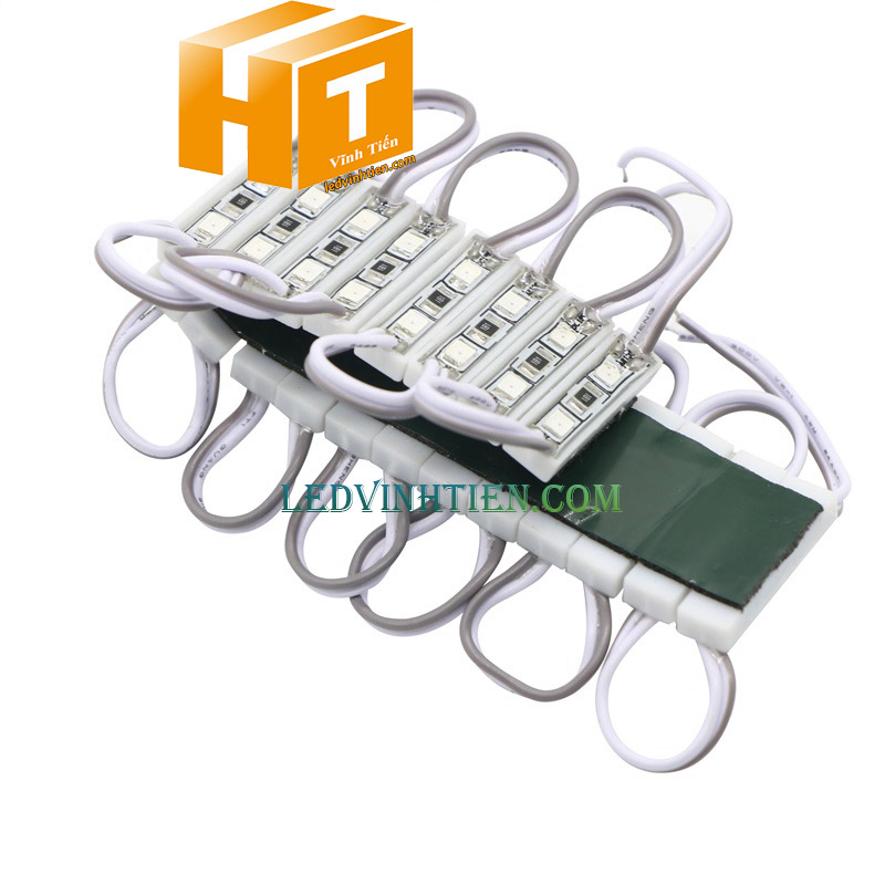 Led module 12V 2835 2 bóng xanh dương, loại tốt, giá rẻ, Ledvinhtien.com