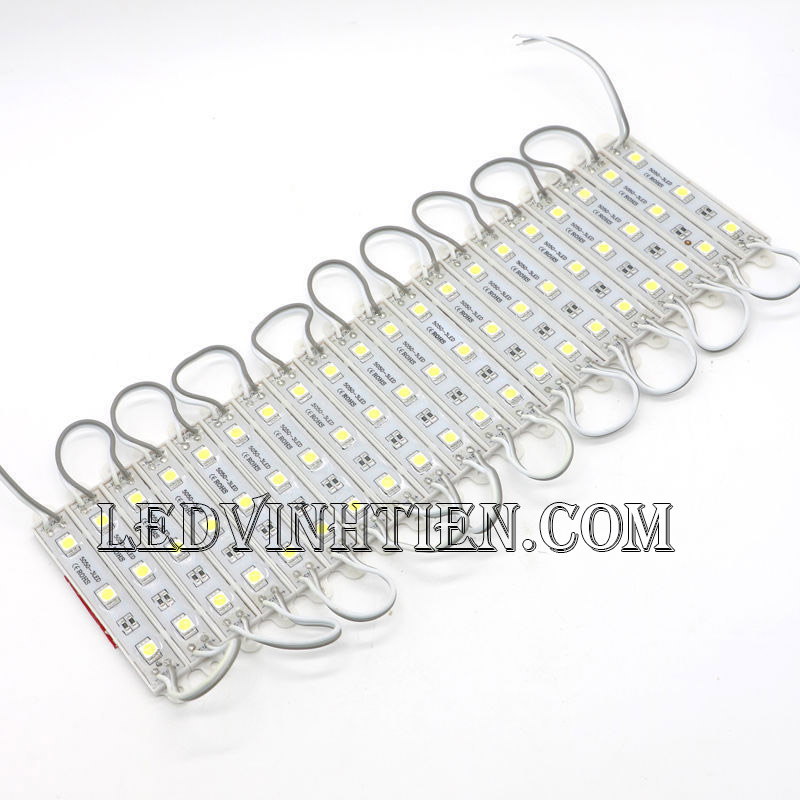 Led module 3 bóng 12V 5054 màu hồng, tím loại tốt, giá rẻ, Ledvinhtien.com