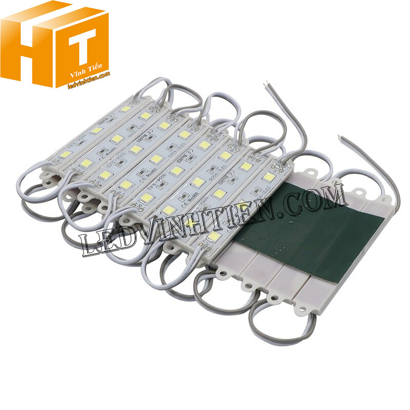 Led module 3 bóng 12V 5054 ánh sáng trắng loại tốt, giá rẻ, siêu sáng, samsung dùng hắt chử quảng cáo