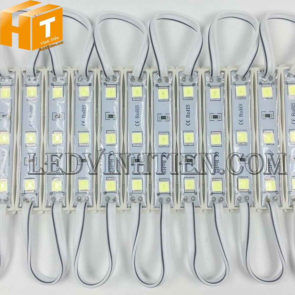 Led module 3 bóng 12V 5054 ánh sáng trắng loại tốt, giá rẻ, Ledvinhtien.com