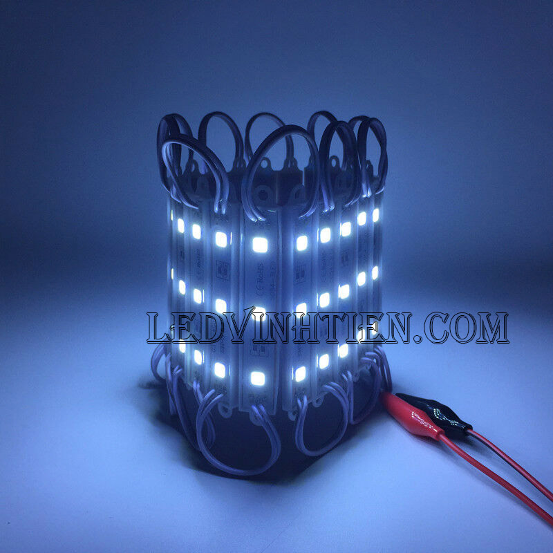 Led module 3 bóng 12V 5054 ánh sáng trắng loại tốt, giá rẻ, Ledvinhtien.com