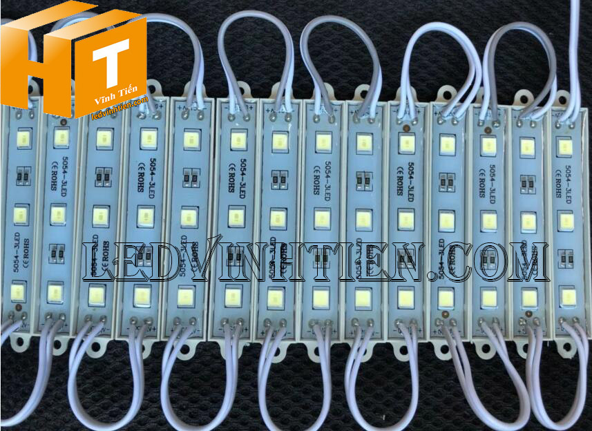 Led module 3 bóng 12V 5054 ánh sáng trắng loại tốt, giá rẻ, Ledvinhtien.com