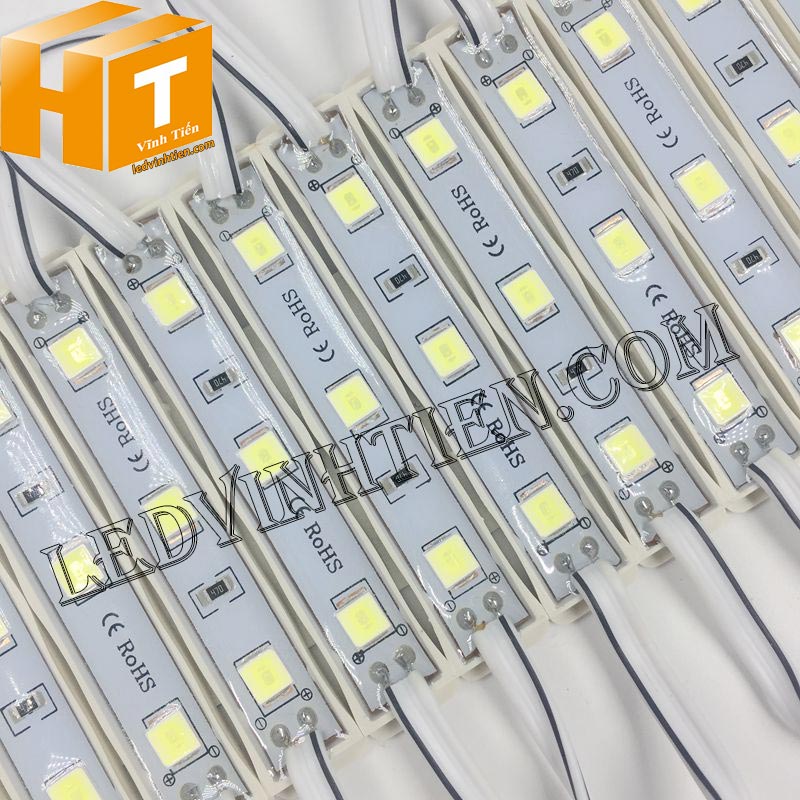 Led module 3 bóng 12V 5054 ánh sáng trắng loại tốt, giá rẻ, Ledvinhtien.com