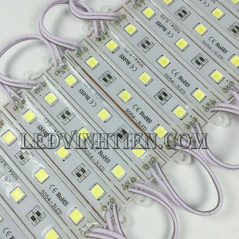 Led module 3 bóng 12V 5054 ánh sáng trắng loại tốt, giá rẻ, Ledvinhtien.com