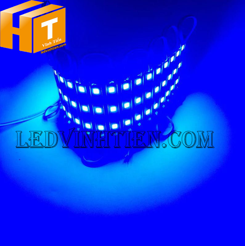 Led module 3 bóng 12V 5054 màu xanh dương loại tốt, giá rẻ, siêu sáng, samsung dùng hắt chử quảng cáo