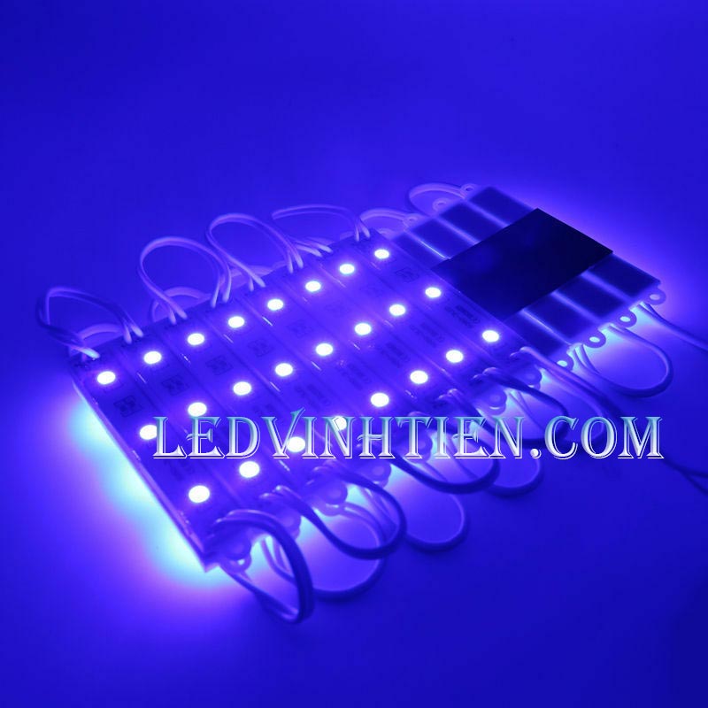 Led module 3 bóng 12V 5054 màu xanh dương loại tốt, giá rẻ, siêu sáng, samsung dùng hắt chử quảng cáo