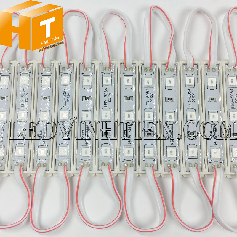 Led module 3 bóng 12V 5054 màu xanh lá loại tốt, giá rẻ, siêu sáng, samsung dùng hắt chử quảng cáo