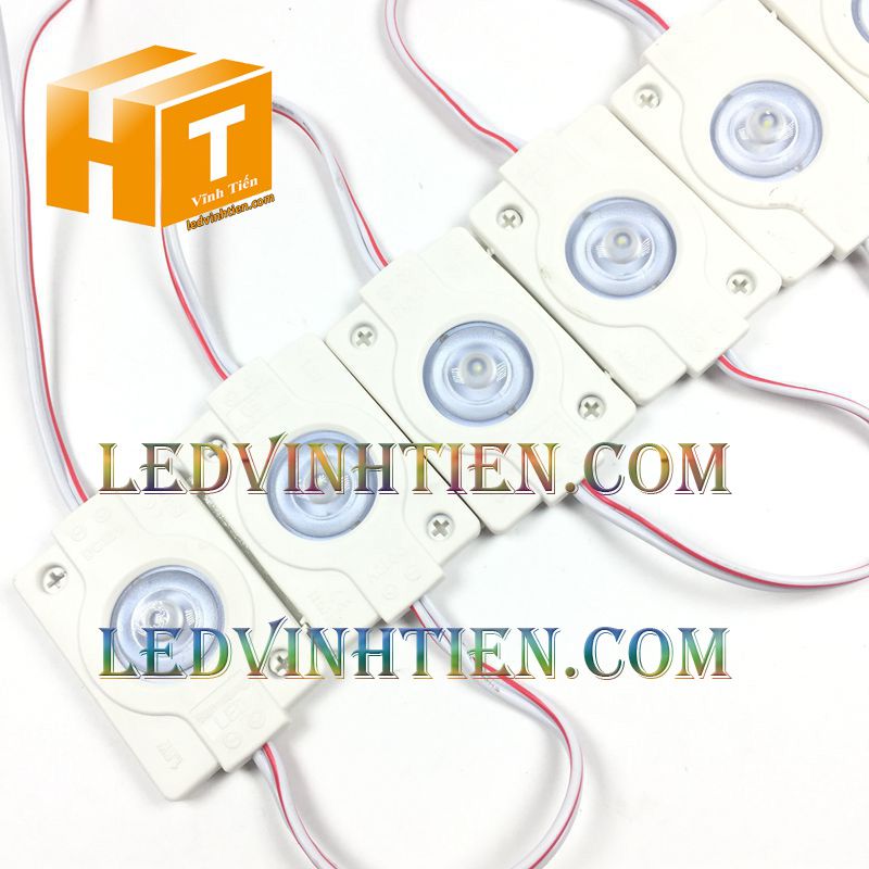 Led module 3030 lens thấp màu trắng dùng điện DC12v, giá rẻ, có thấu kính, ledvinhtien.com