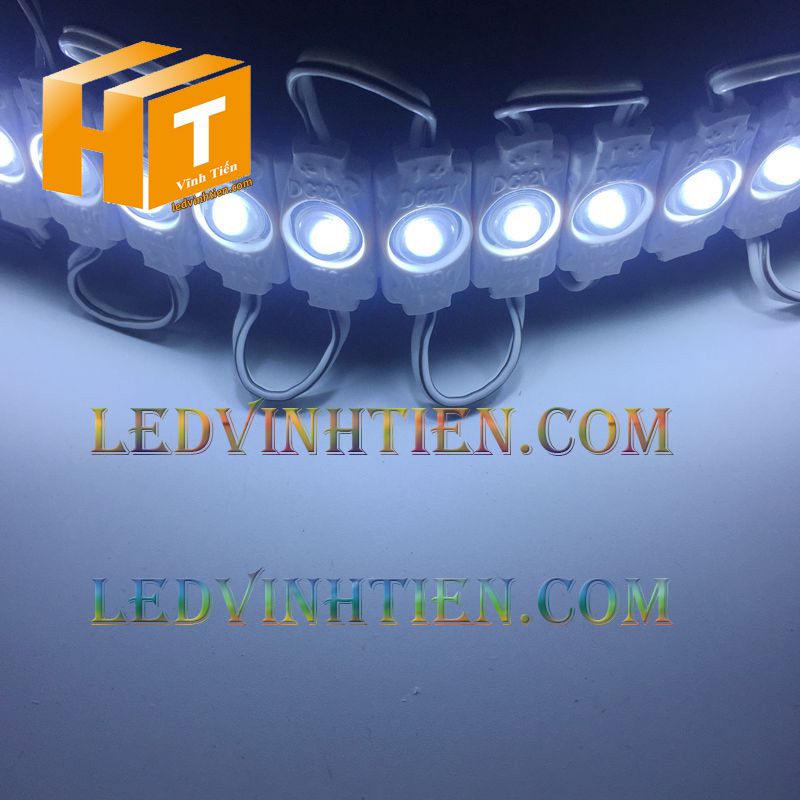 Led module 3030 lens thấp màu trắng dùng điện DC12v, giá rẻ, có thấu kính, ledvinhtien.com