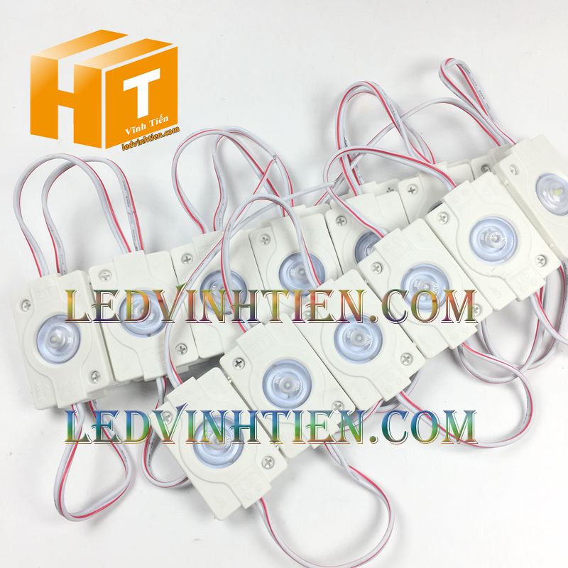 Led module 3030 lens thấp màu trắng dùng điện DC12v, giá rẻ, có thấu kính, ledvinhtien.com