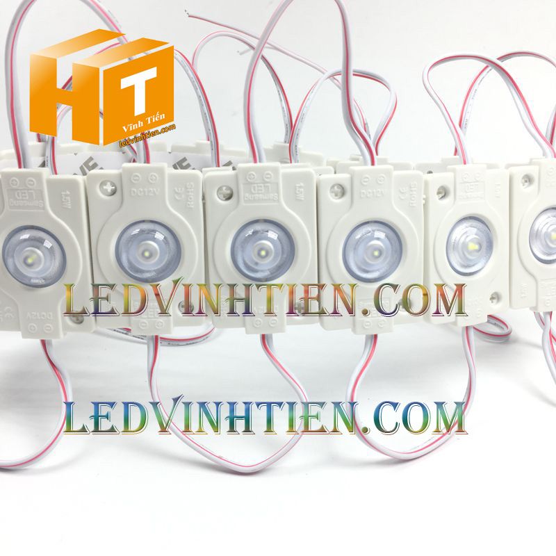 Led module 3030 lens thấp màu trắng dùng điện DC12v, giá rẻ, có thấu kính, ledvinhtien.com