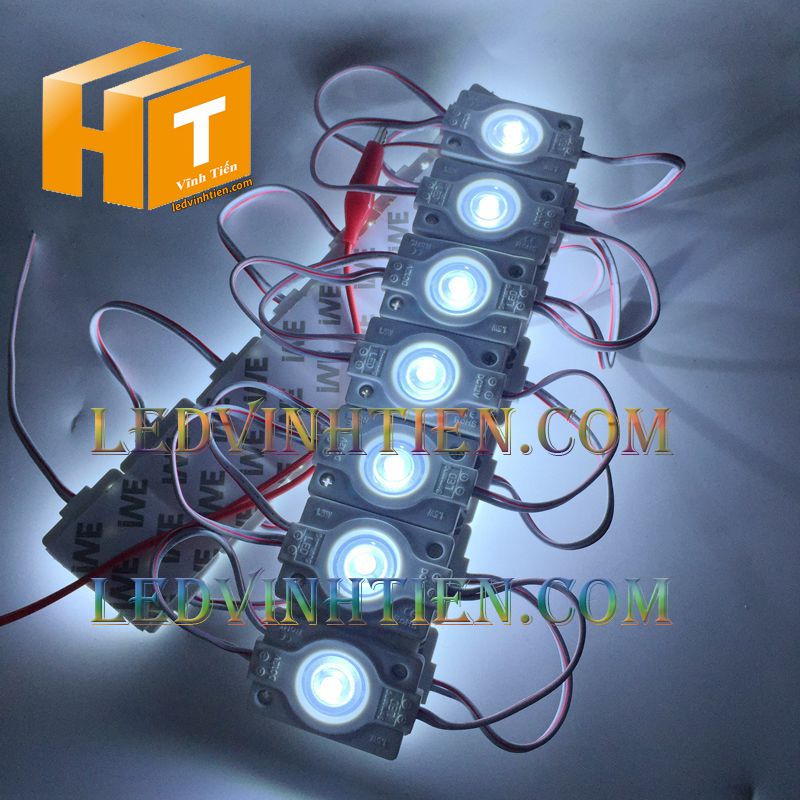 Led module 3030 lens thấp màu trắng dùng điện DC12v, giá rẻ, có thấu kính, ledvinhtien.com