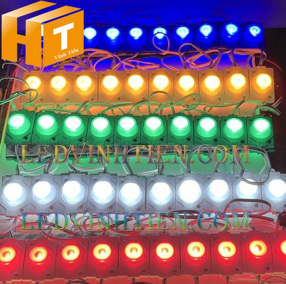 Led hắt, led module 3030 ánh sáng màu đỏ 1.5W dùng điện DC12v, giá rẻ, có thấu kính, ledvinhtien.com