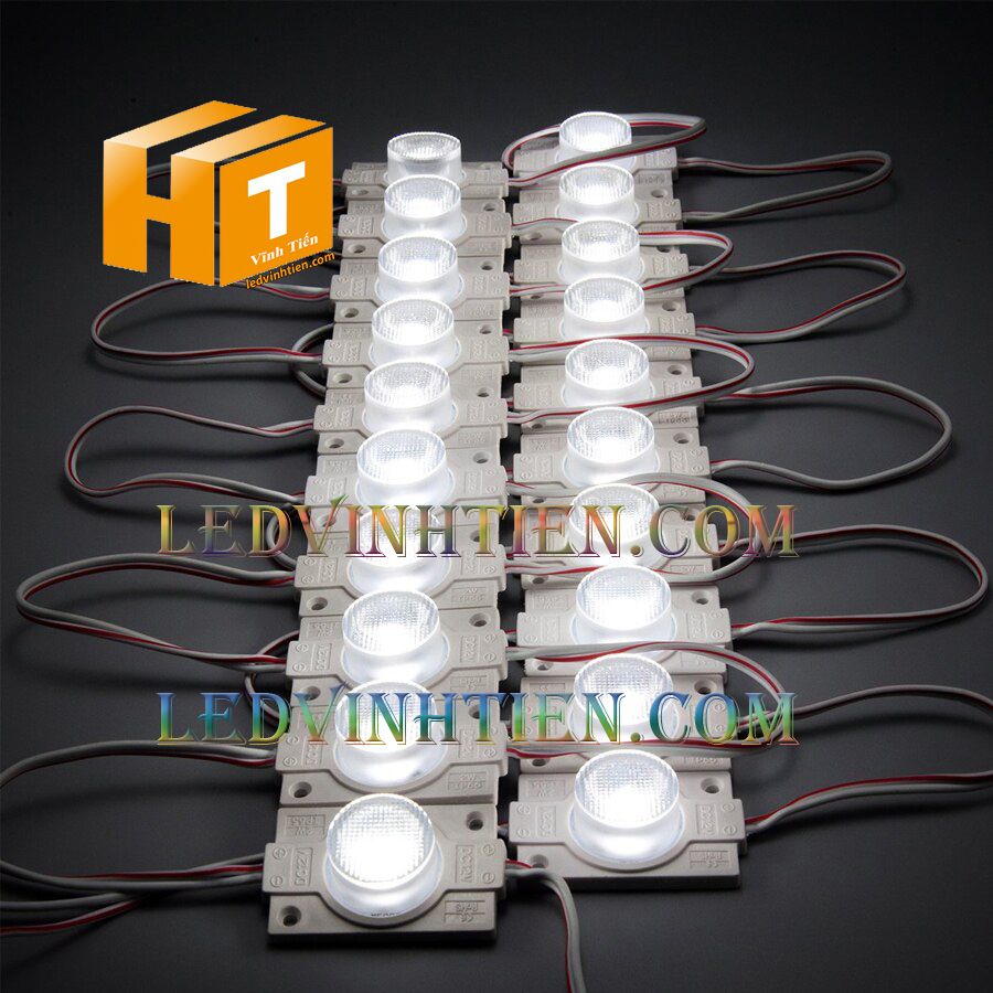 Led hắt, led module 3030 ánh sáng trắng 1.5W dùng điện DC12v, giá rẻ, có thấu kính, ledvinhtien.com