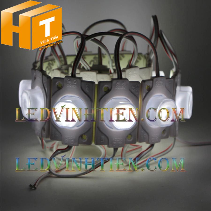 Led hắt, led module 3030 ánh sáng trắng 1.5W dùng điện DC12v, giá rẻ, có thấu kính, ledvinhtien.com