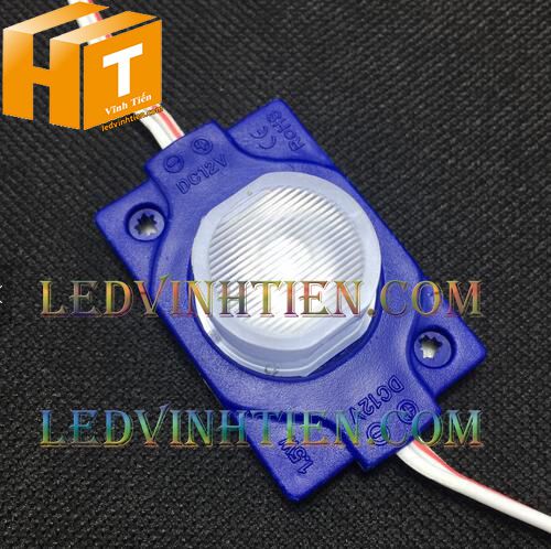 Led hắt, led module 3030 ánh sáng xanh dương 1.5W dùng điện DC12v, giá rẻ, có thấu kính, ledvinhtien.com