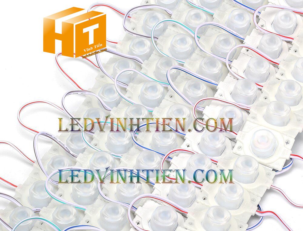 Led hắt, led module 3030 ánh sáng xanh lá 1.5W dùng điện DC12v, giá rẻ, có thấu kính, ledvinhtien.com