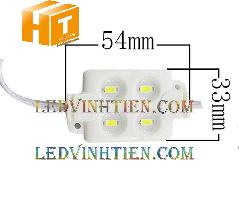 Led hắt 4 bóng hàn quốc màu trắng 2W, loại tốt, chính hãng, giá rẻ, ledvinhtien.com