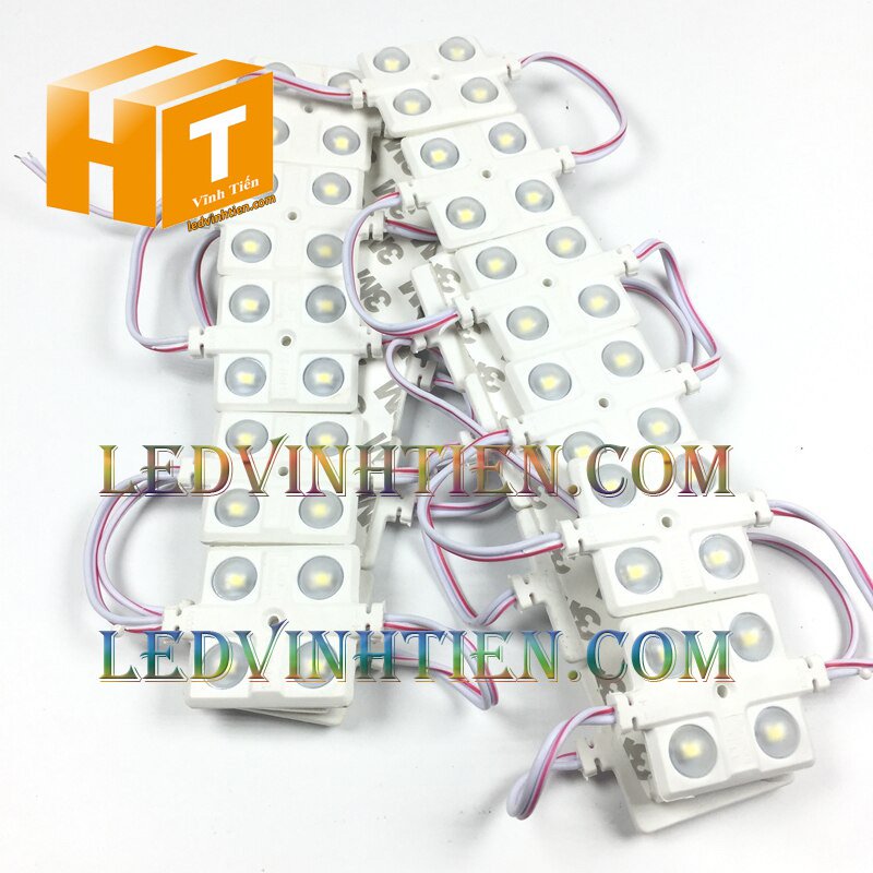 Led hắt, led module 4 bóng samsung màu trắng, giá rẻ, có thấu kính lúp, ledvinhtien.com