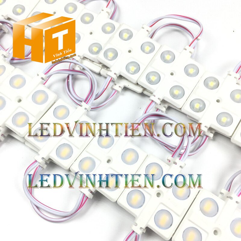 Led hắt, led module 4 bóng samsung màu trắng, giá rẻ, có thấu kính lúp, ledvinhtien.com