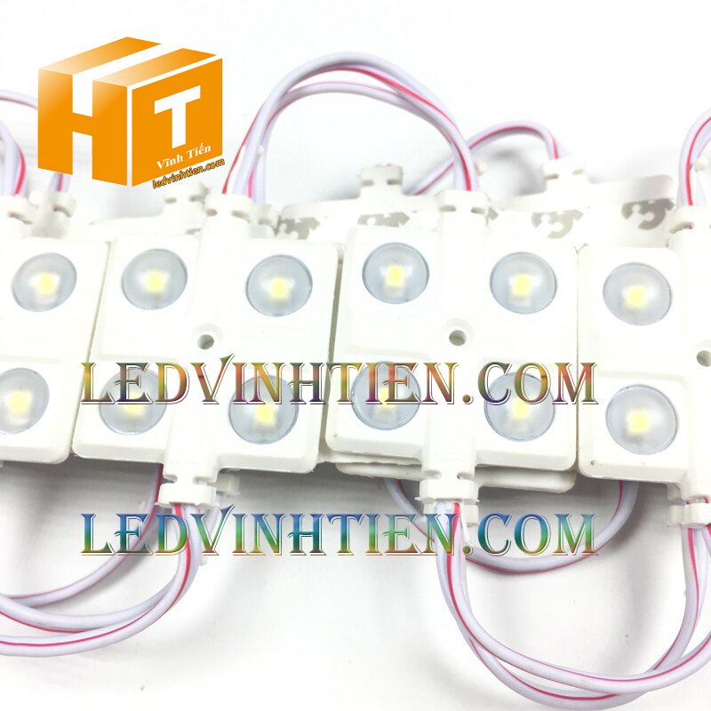 Led hắt, led module 4 bóng samsung màu xanh dương, giá rẻ, có thấu kính lúp, ledvinhtien.com