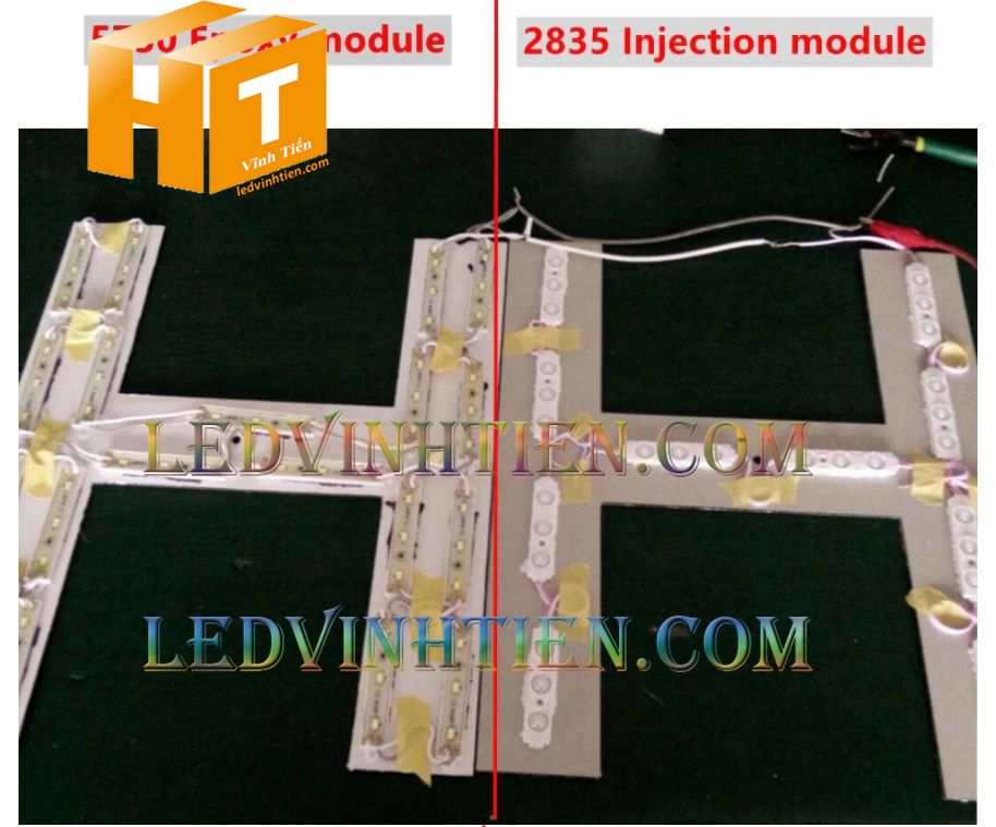 Led module 3 bóng lúp ánh sáng màu hồng, điện 12v, giá rẻ, có thấu kính, ledvinhtien.com