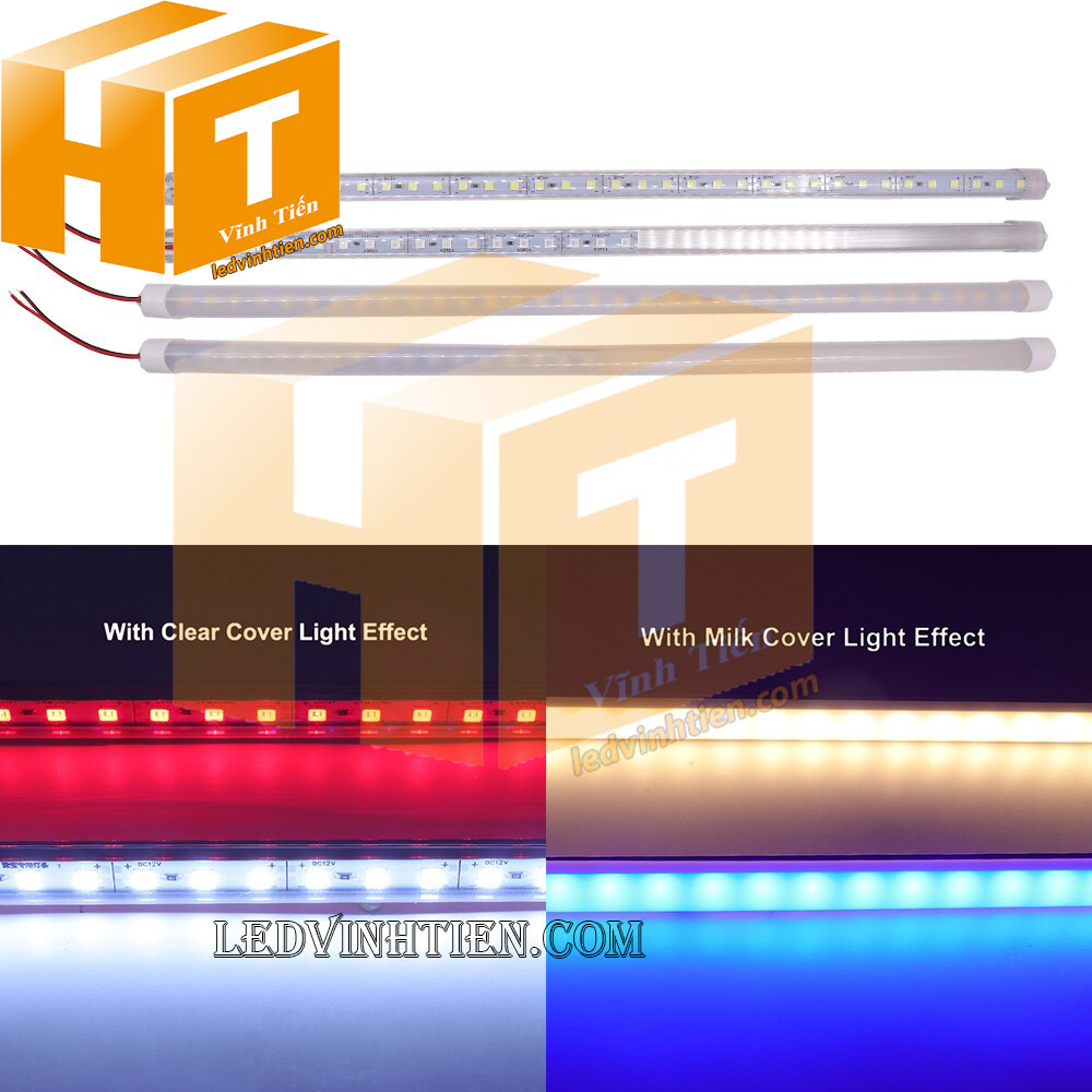 Led thanh nhôm 12V 5050 RGB loại tốt, giá rẻ, siêu sáng, samsung dùng hắt chử quảng cáo, tủ kệ trưng bày