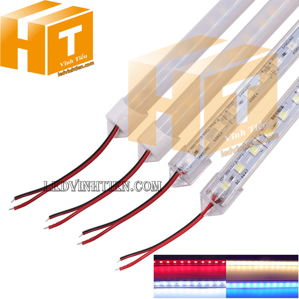 Led thanh nhôm 12V 5054 samsung, giá rẻ, siêu sáng, dùng hắt chử quảng cáo, tủ kệ trưng bày, tủ kính