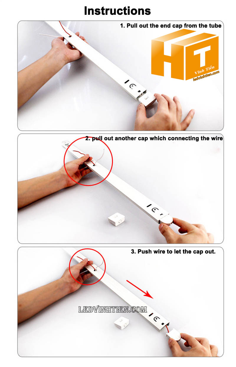 Máng đèn led 0,6m loại tốt, giá rẻ, chiết khấu cao