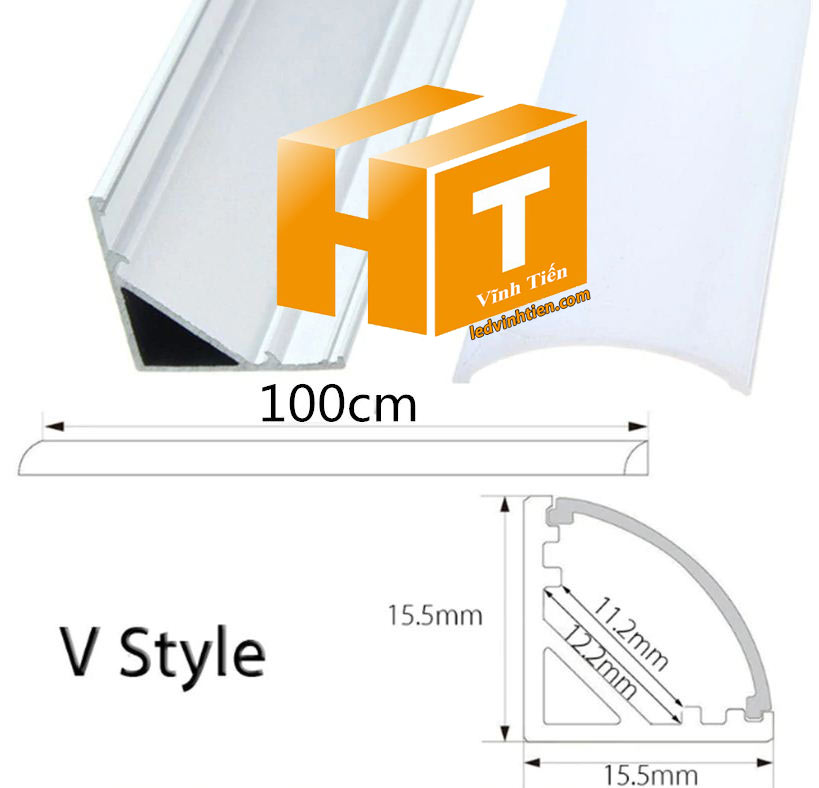 Máng nhôm đèn led, ledvinhtien.com
