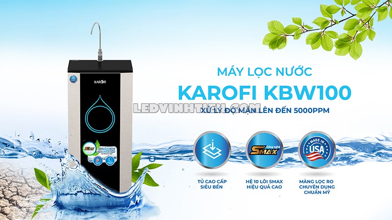 máy lọc nước RO 10 lõi chính hãng Karofi