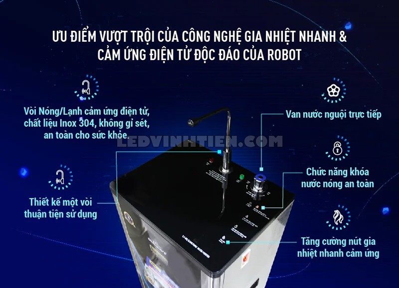 Tính năng của máy lọc nước nóng lạnh ELITE PRO 739GK-UR tại Vĩnh Tiến