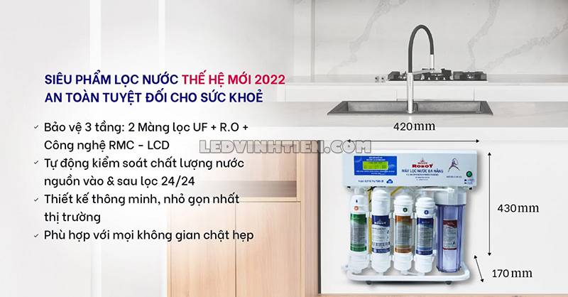 Tính năng của máy lọc nước UF, RO ALPHA PRO 9GK-UR giá rẻ tại Vĩnh Tiến