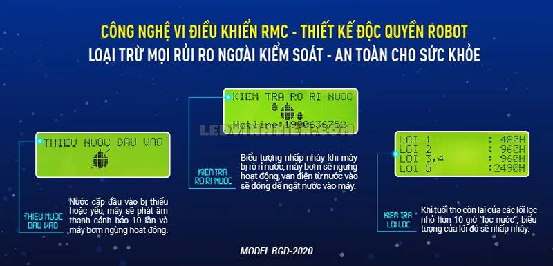 Tính năng của máy lọc nước UF, RO ALPHA-8G loại tốt
