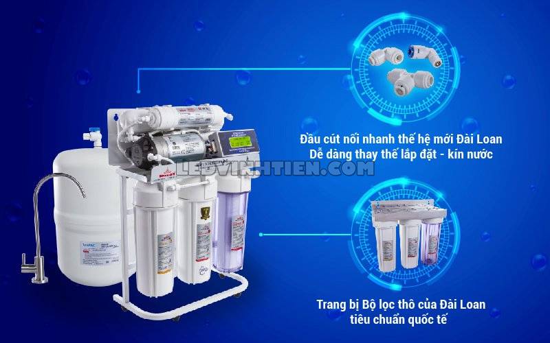 Tính năng của máy lọc nước UF, RO ALPHA-8G chất lượng cao
