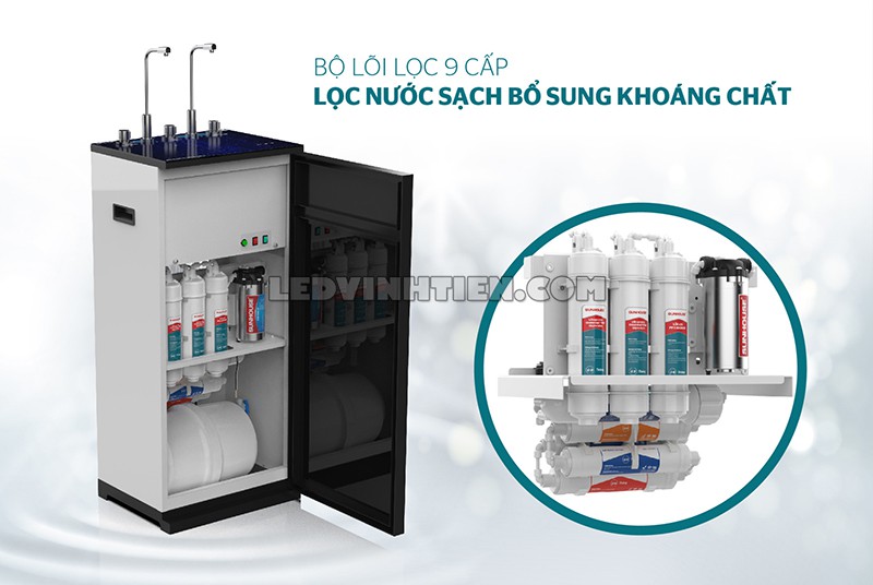 máy lọc nước RO nóng lạnh 10 lõi Sunhouse chất lượng cao