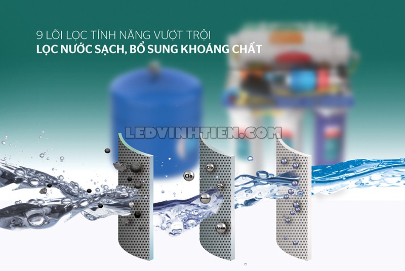 máy lọc nước RO không vỏ 9 lõi SHA8859KV loại tốt