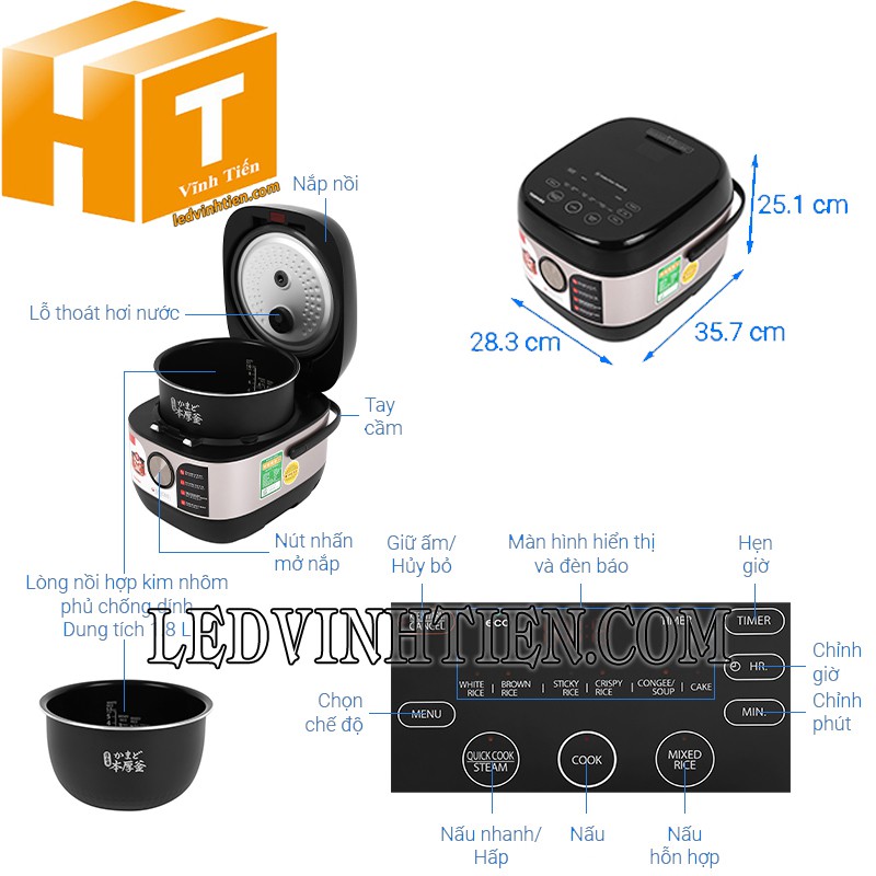 nồi cơm điện RC-18lP1PV